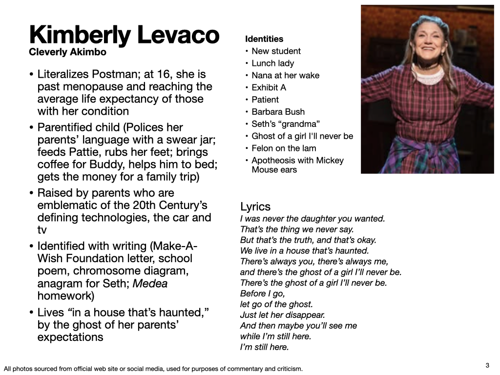 Kimberly as the new girl in town.