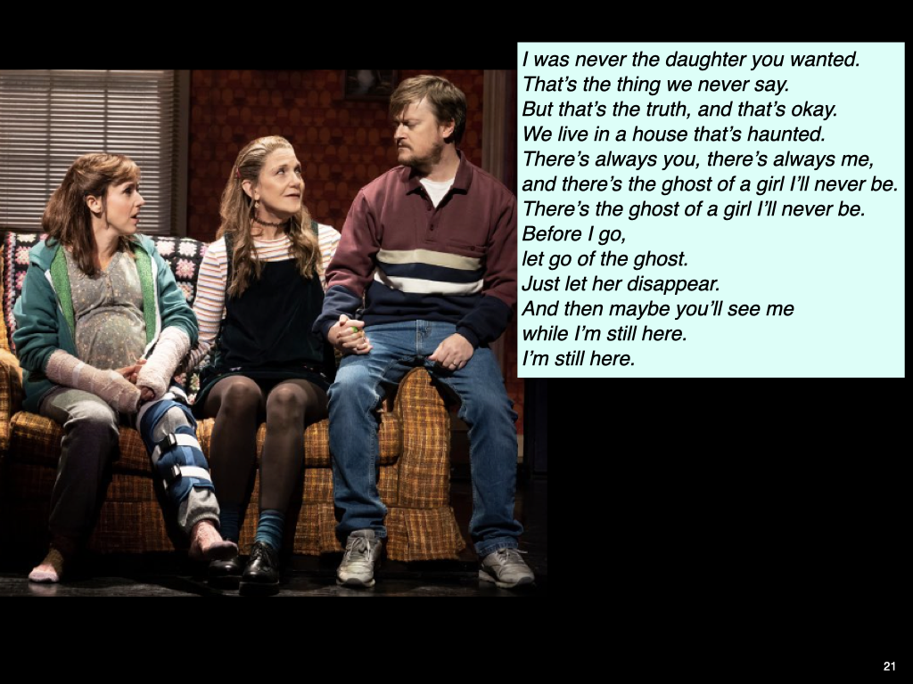 Kim gently asks her parents to accept her life and her death.