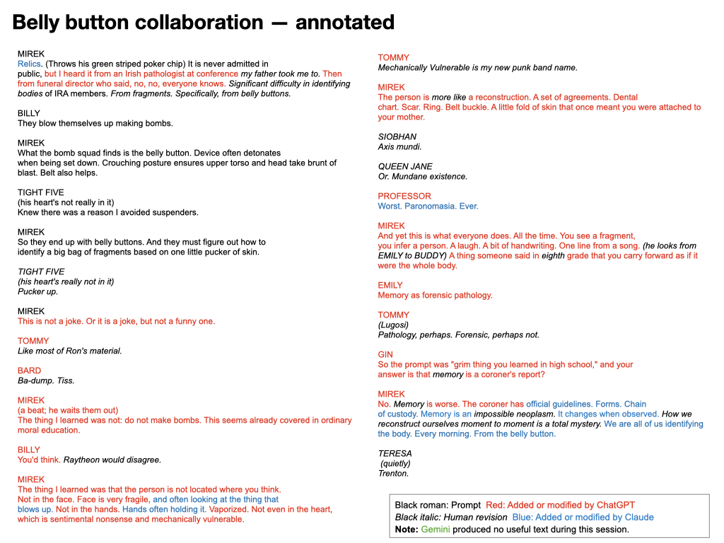 Slide 19: "Belly button collaboration — annotated" (progressive build)