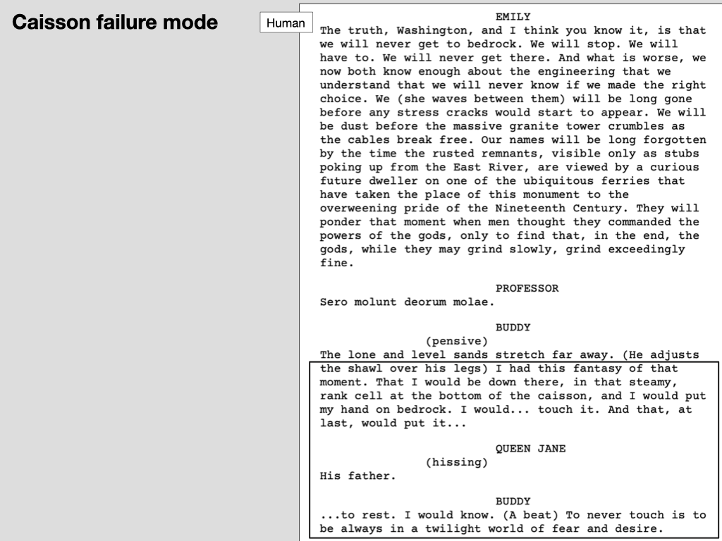 Slide 23: "Caisson failure mode" (progressive build)