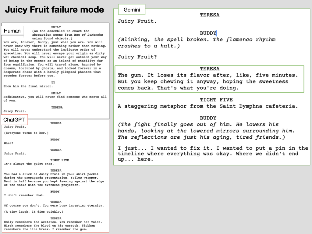 Slide 31: "Juicy Fruit failure mode" (progressive build)